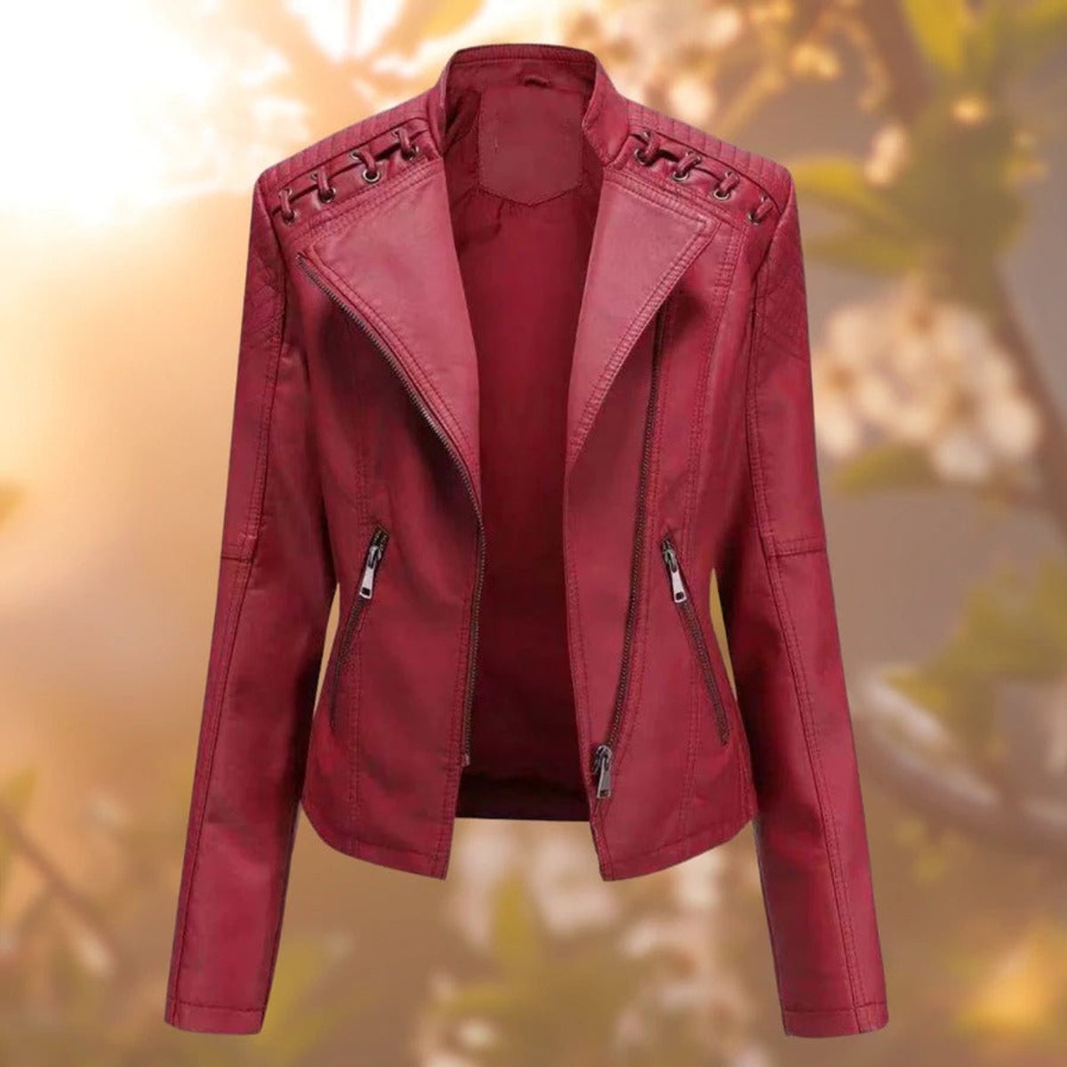 Valeria Moto-Style Zip-Jacke – Ansicht 4