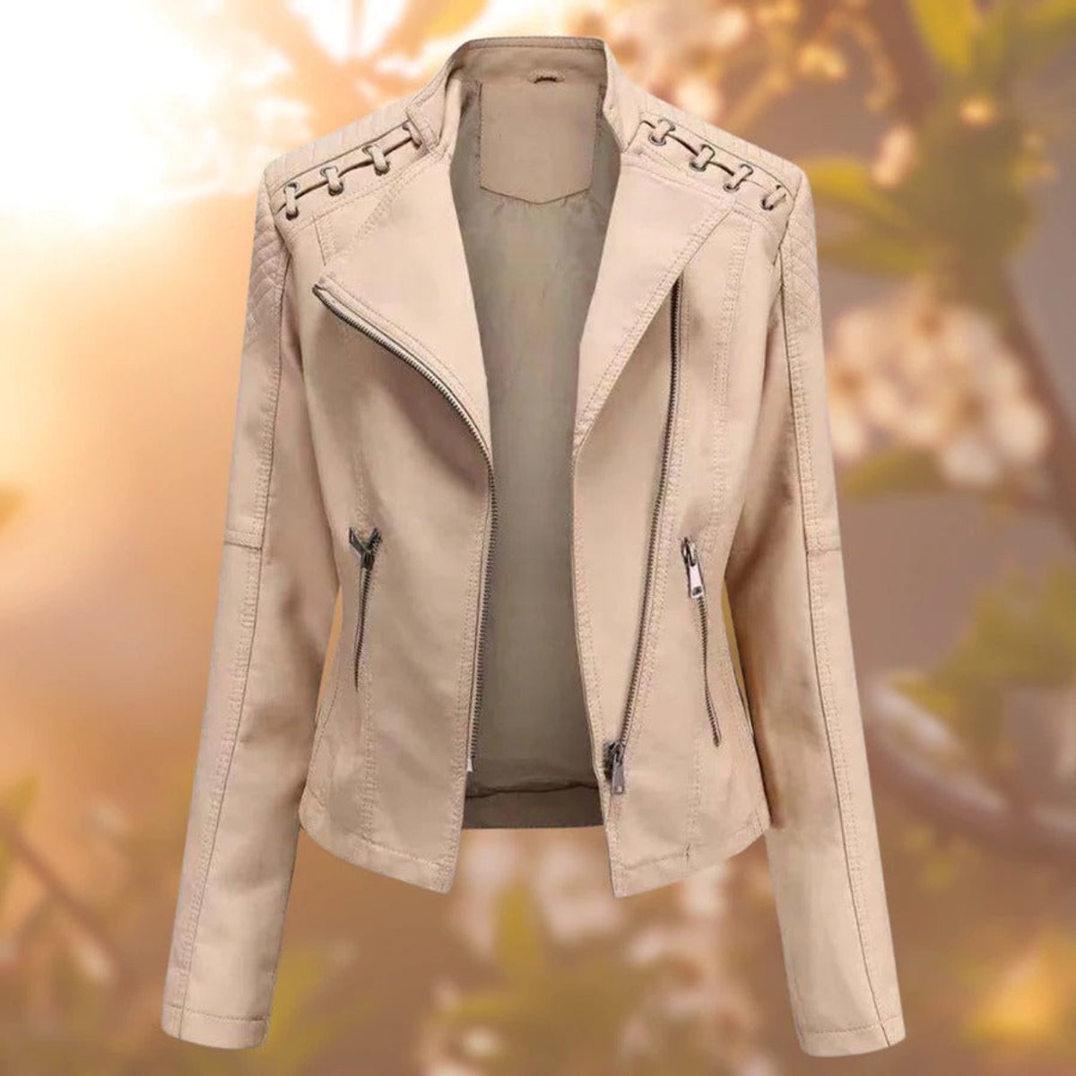 Valeria Moto-Style Zip-Jacke – Ansicht 5