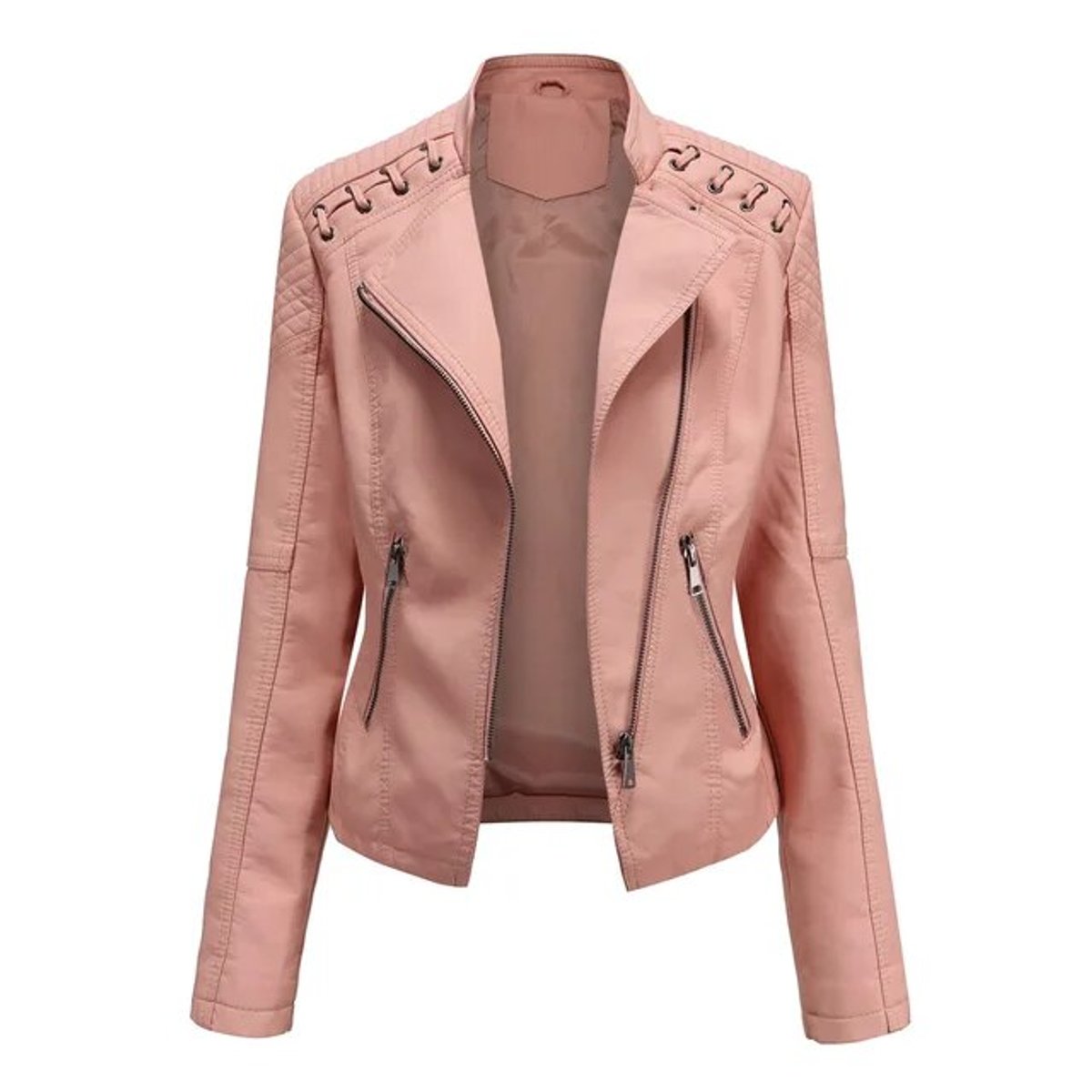 Valeria Moto-Style Zip-Jacke – Ansicht 6