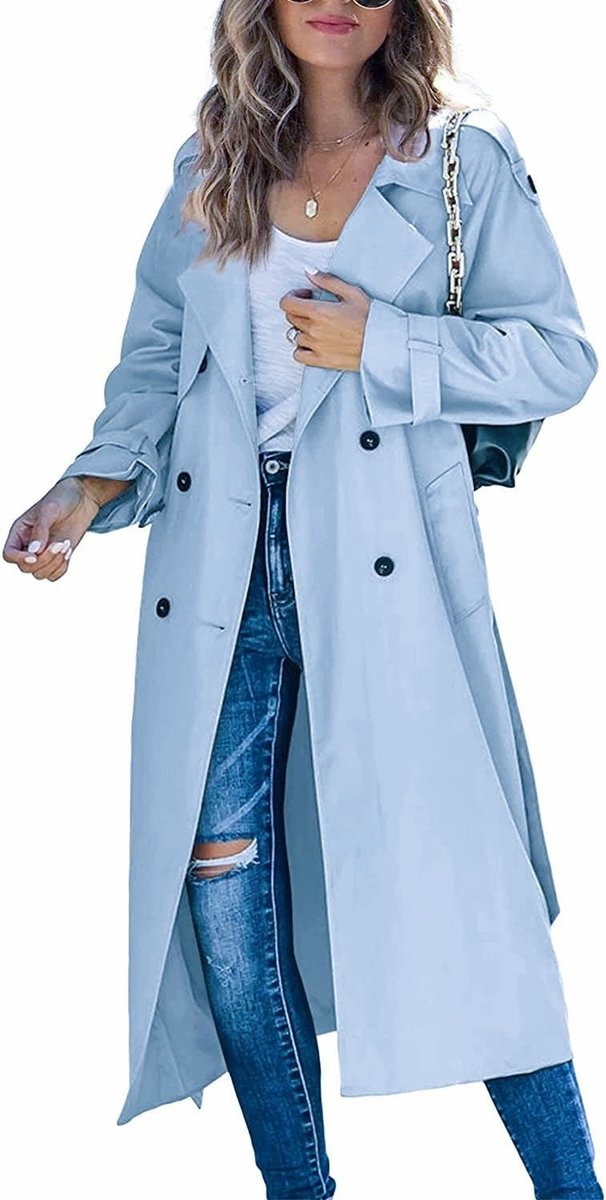 Juliet Zweireiher Longline-Trench mit Gürtel – Ansicht 44