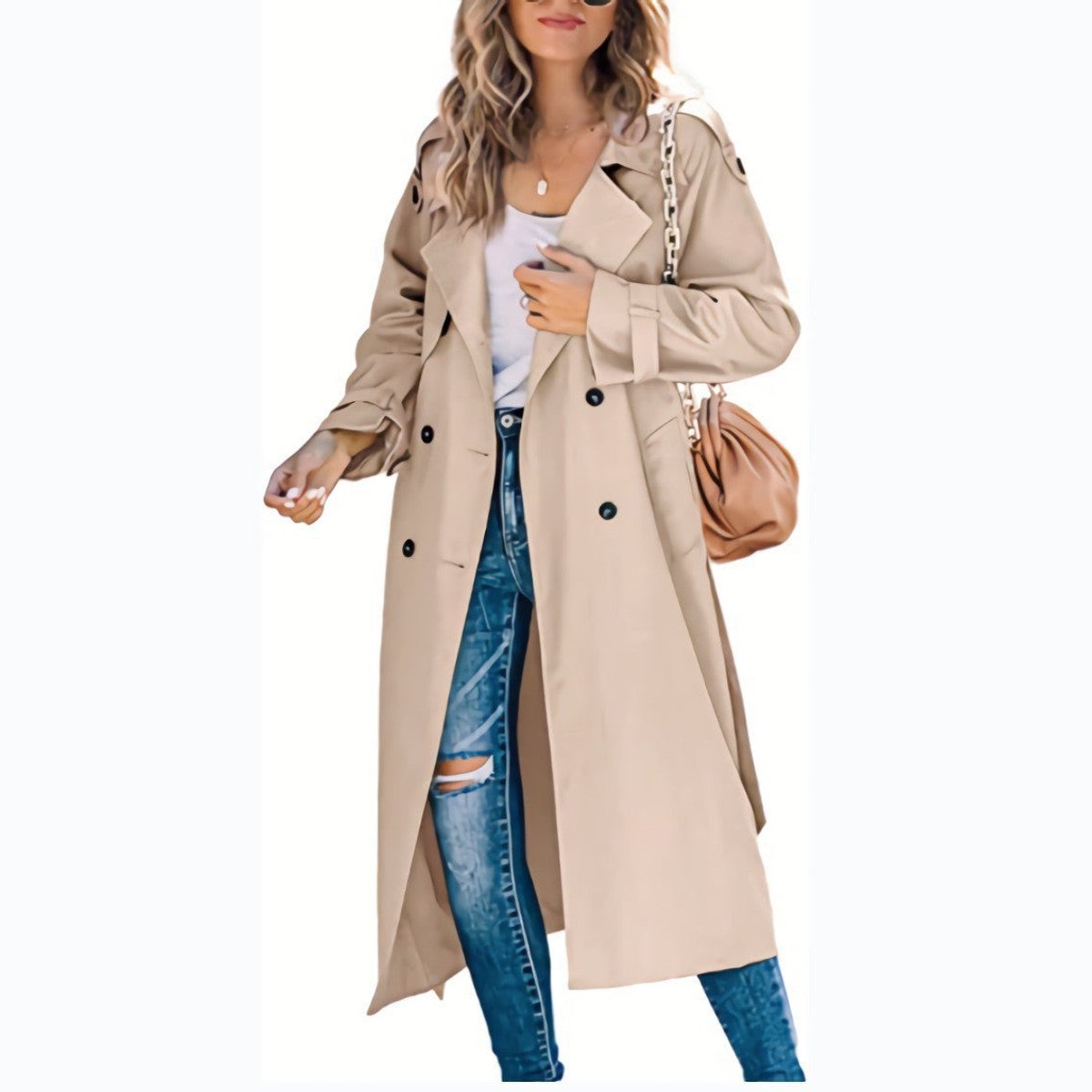 Juliet Zweireiher Longline-Trench mit Gürtel – Ansicht 50