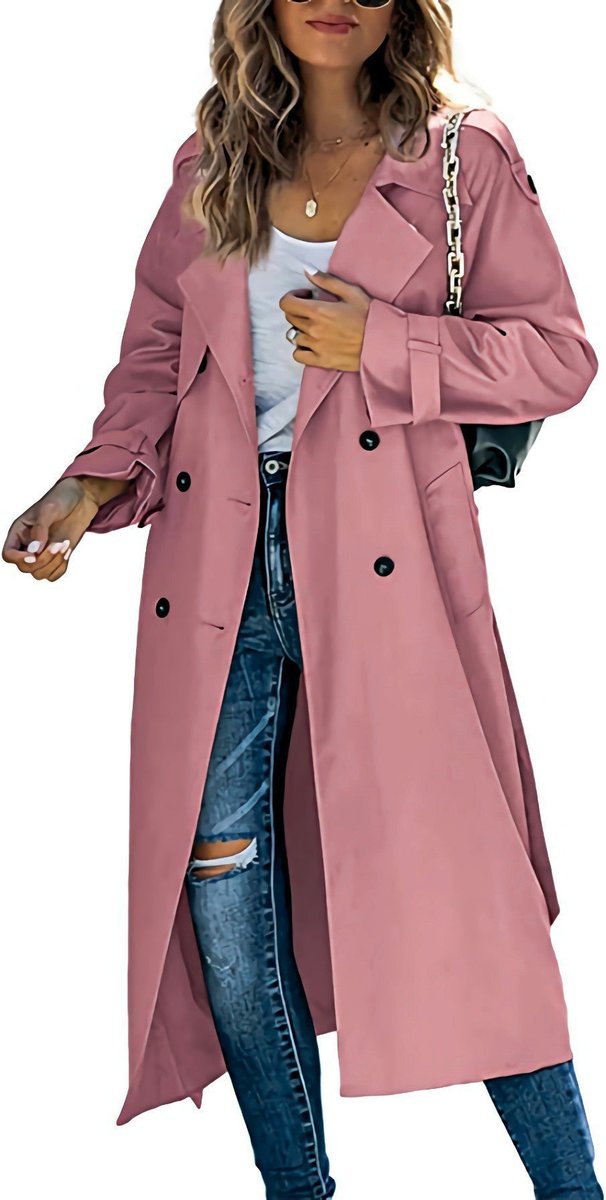 Juliet Zweireiher Longline-Trench mit Gürtel – Ansicht 2