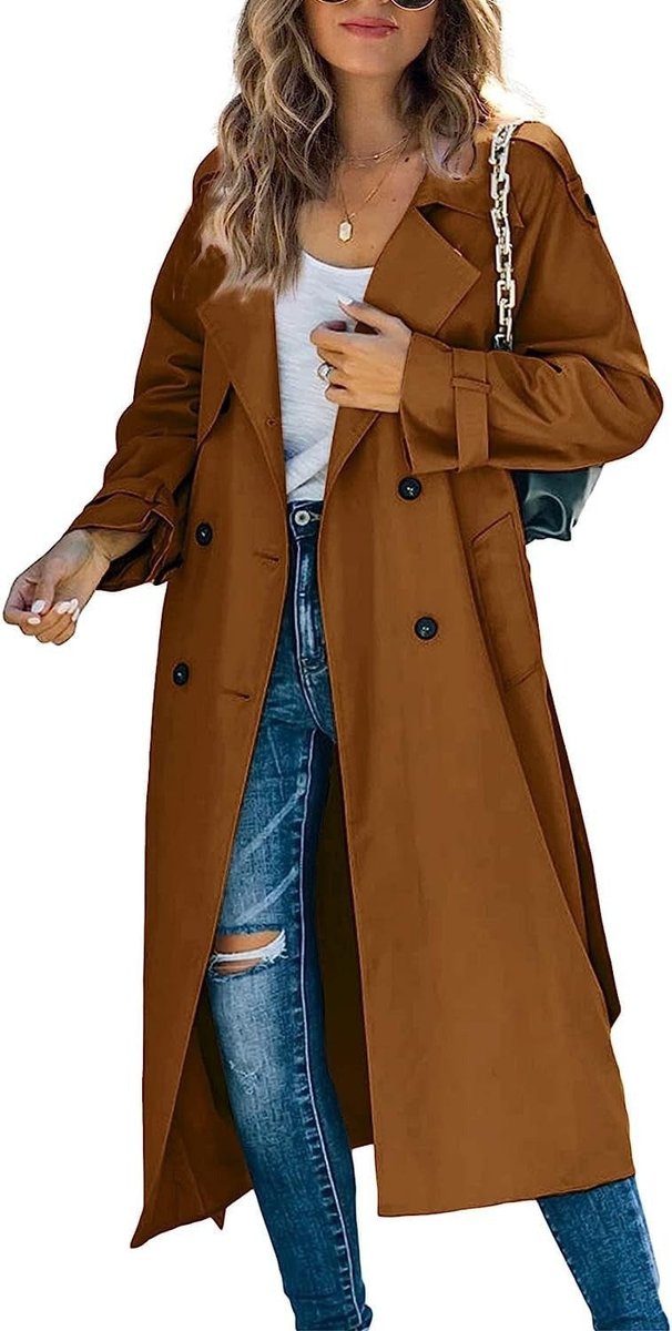 Juliet Zweireiher Longline-Trench mit Gürtel – Ansicht 49