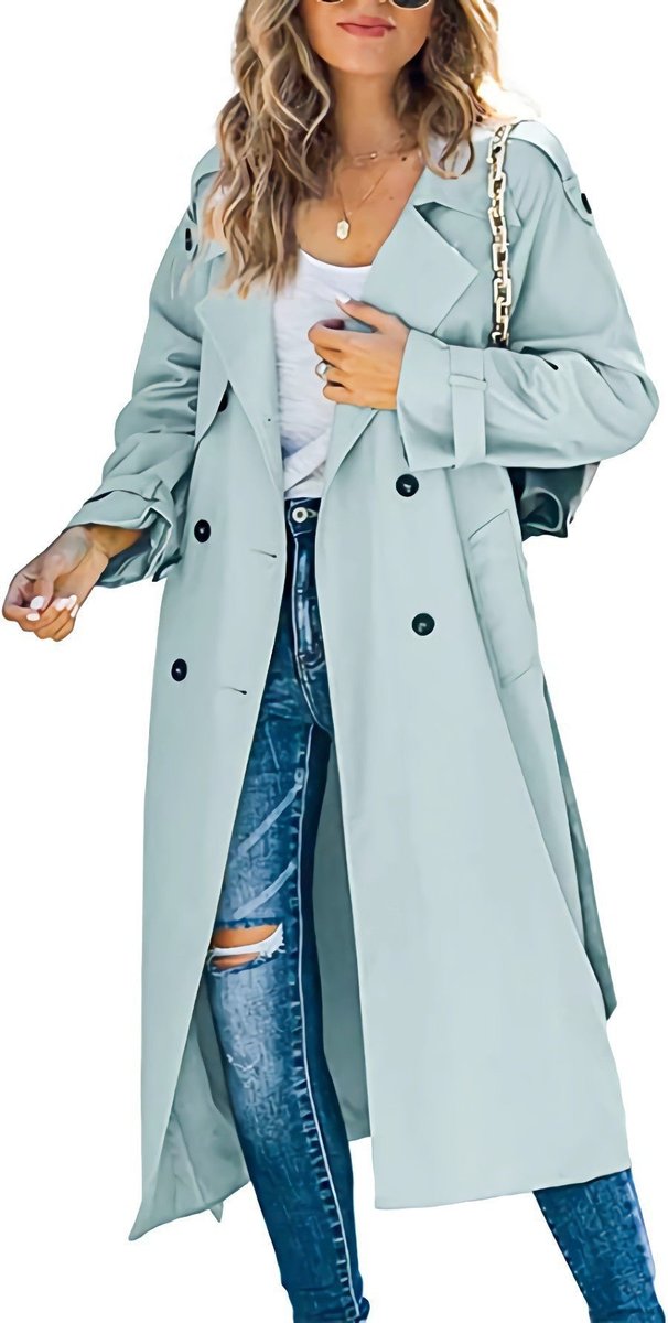 Juliet Zweireiher Longline-Trench mit Gürtel – Ansicht 55