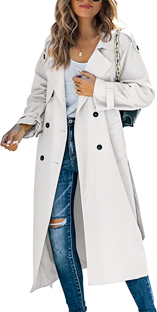 Juliet Zweireiher Longline-Trench mit Gürtel – Ansicht 48