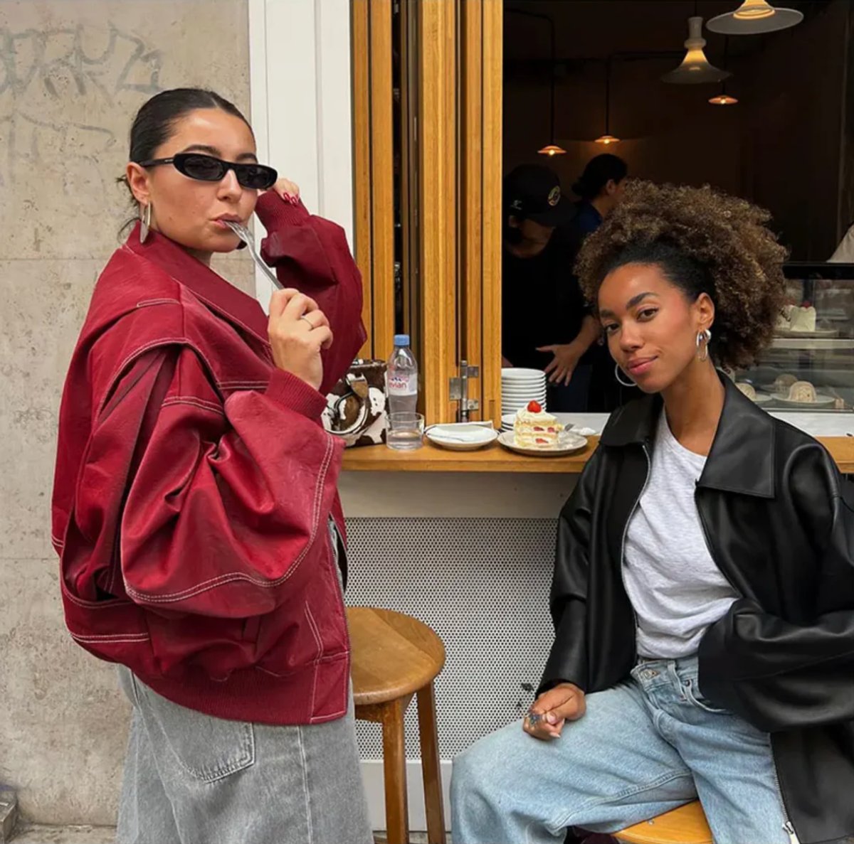 Renée Oversized Bomber mit Kontrastnähten – Ansicht 5