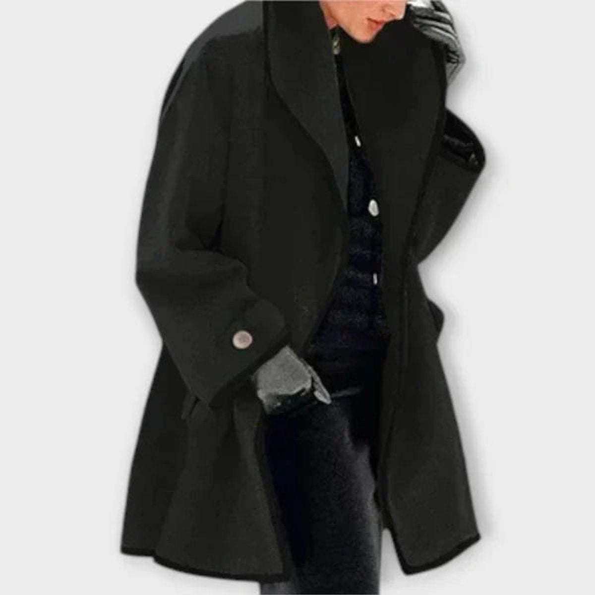 Flora Oversized Mantel mit Kontrastdetails – Ansicht 49