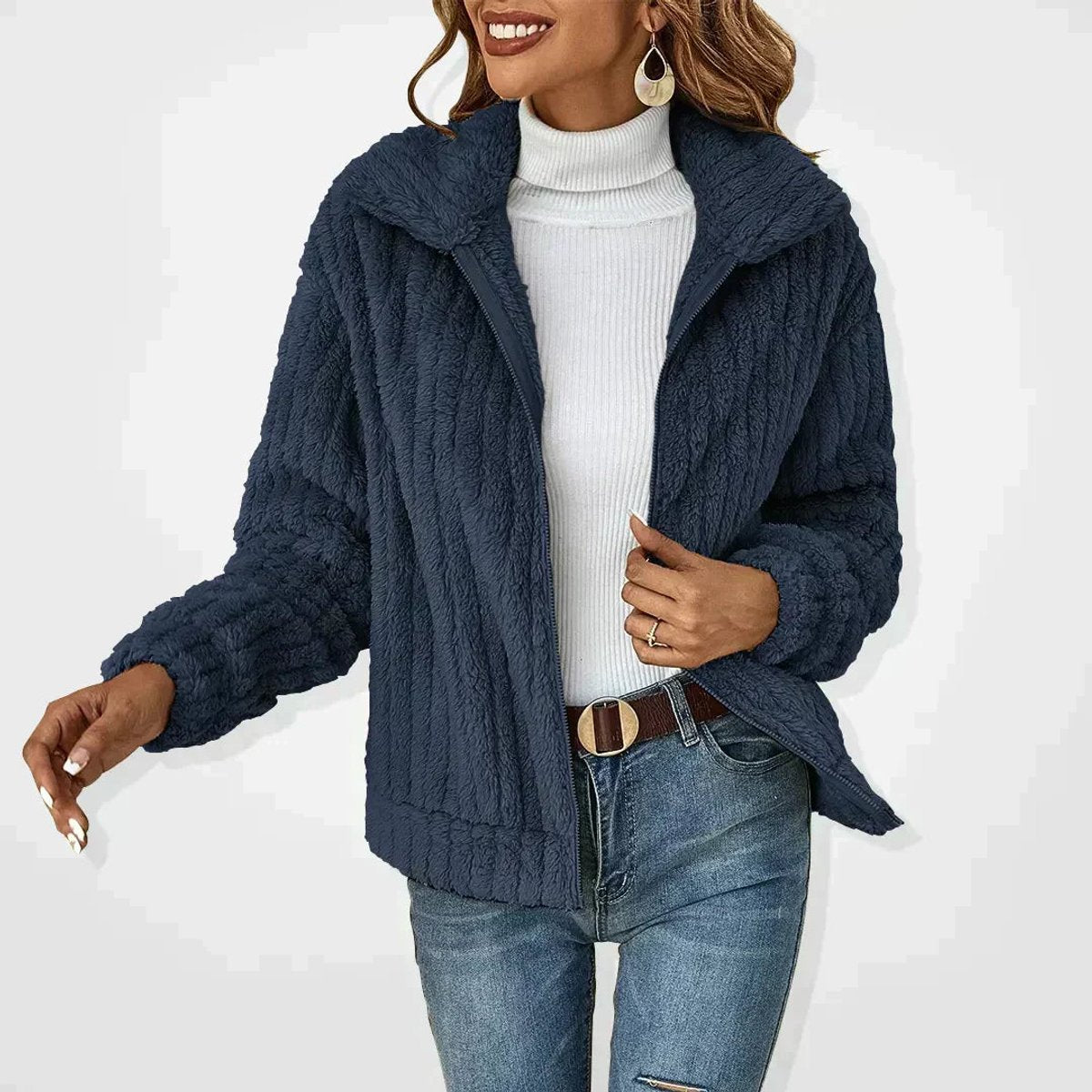 Roberta Gemütliche Zip-Jacke – Ansicht 2