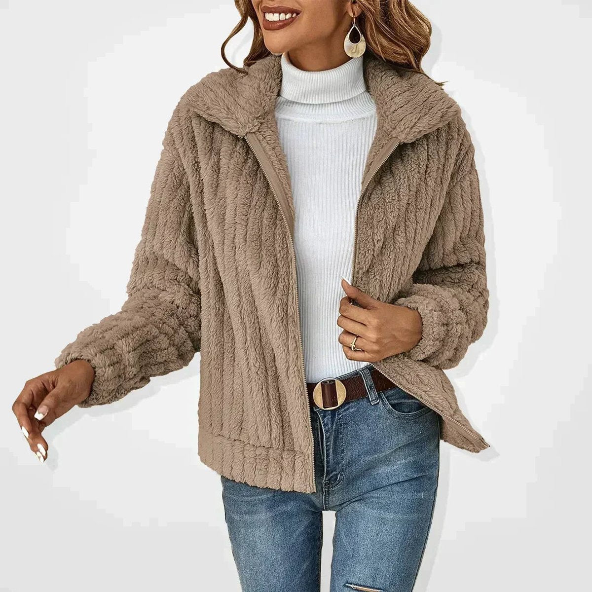 Roberta Gemütliche Zip-Jacke – Ansicht 5
