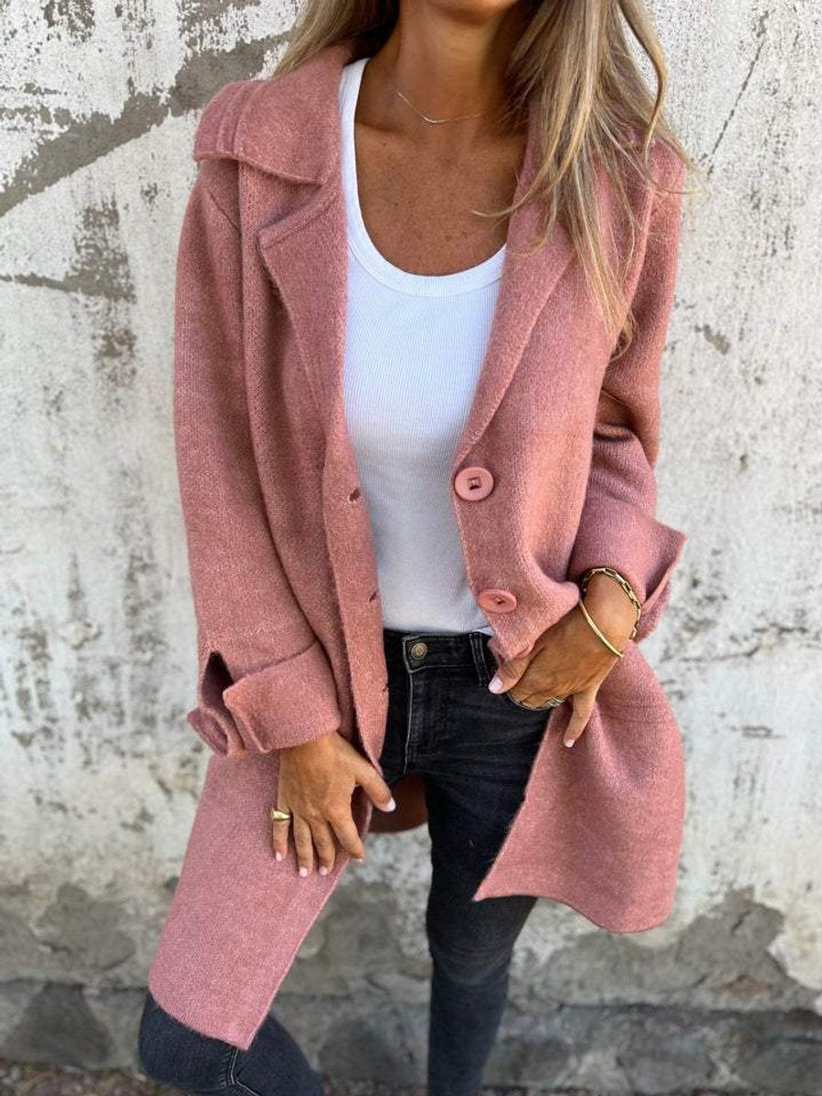 Luciella Longline-Mantel mit Reverskragen – Ansicht 6