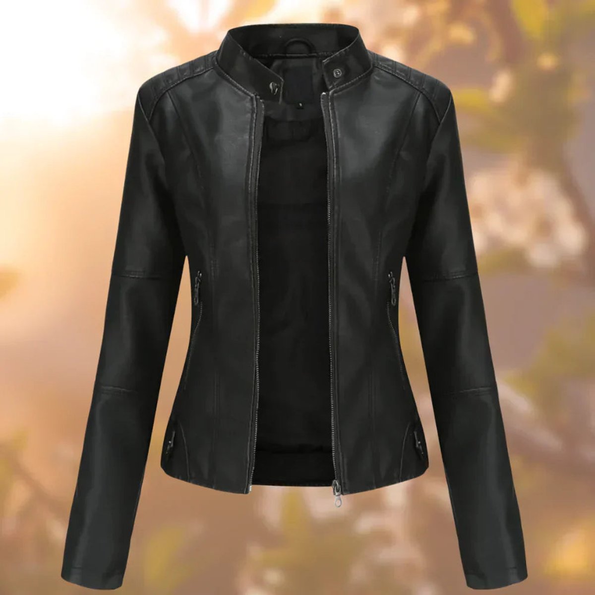Larissa Slim-Fit Moto-Jacke – Ansicht 13