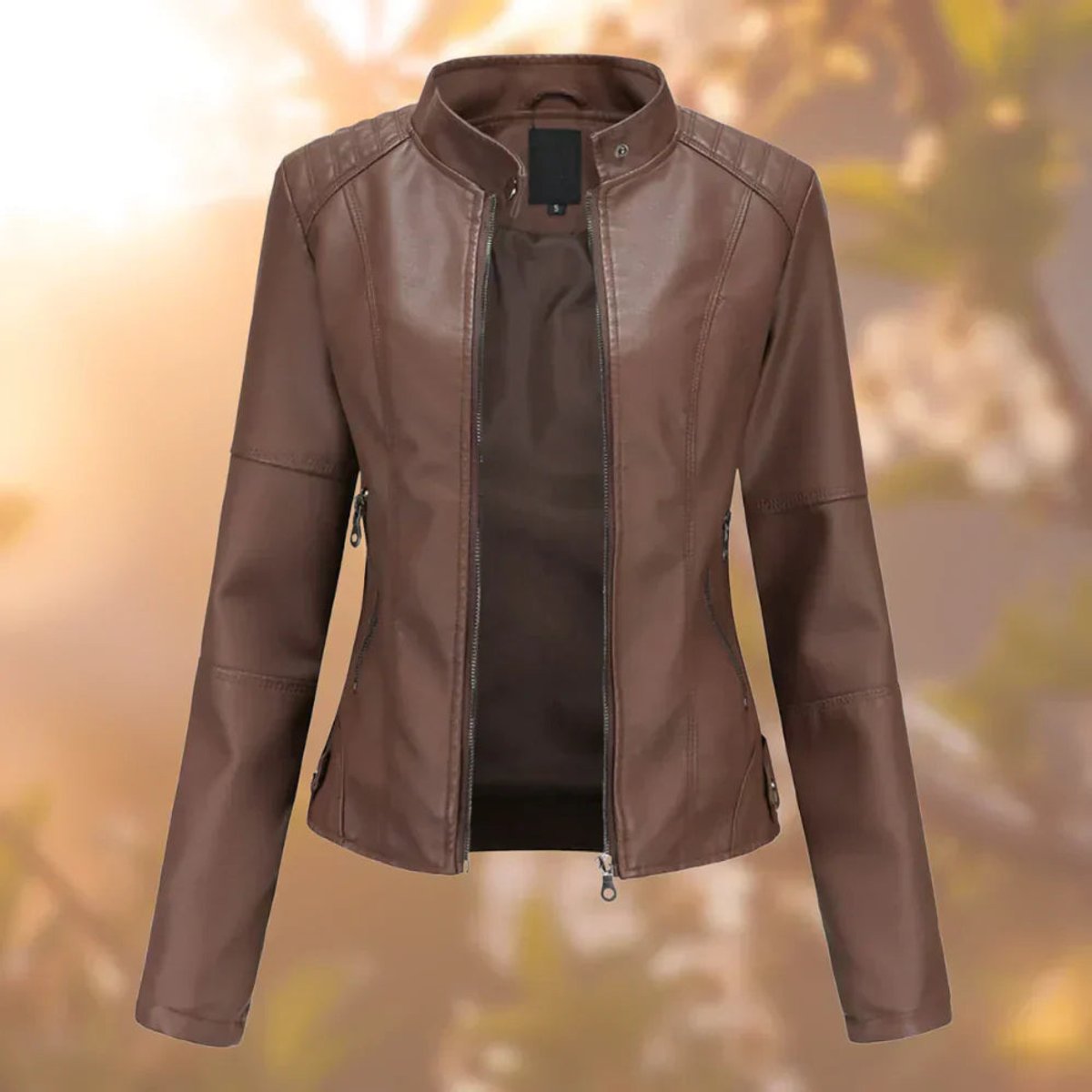 Larissa Slim-Fit Moto-Jacke – Ansicht 2
