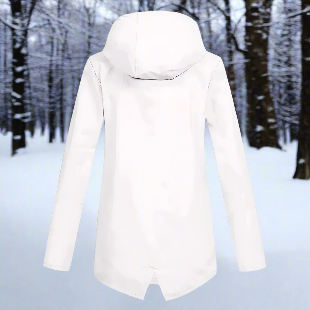 Lorraine Wasserabweisende Regenjacke (Lang) mit Kapuze – Ansicht 11