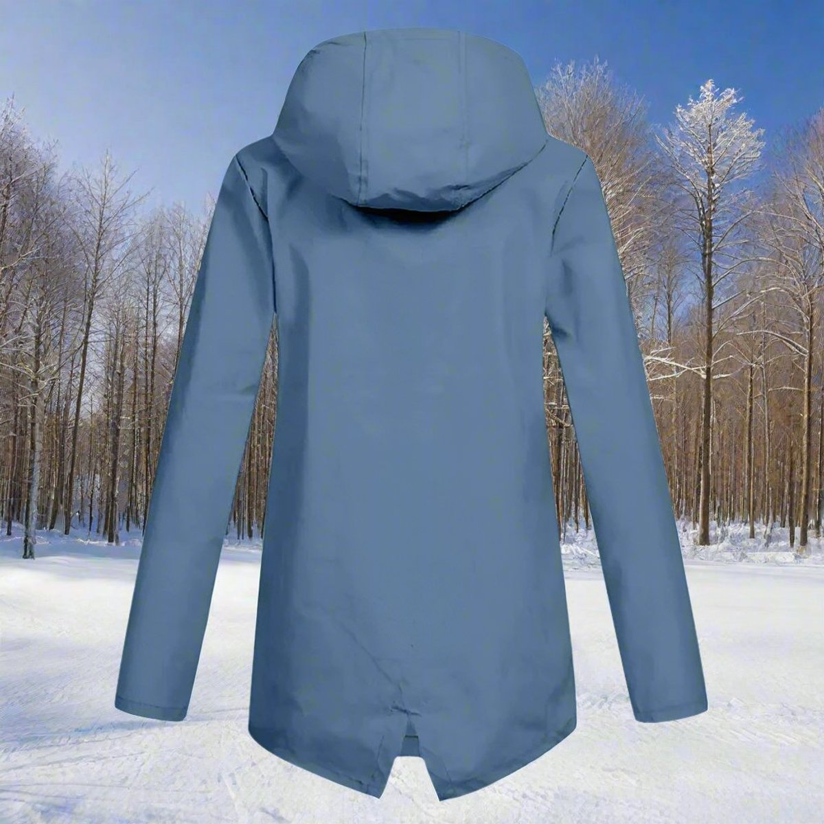 Lorraine Wasserabweisende Regenjacke (Lang) mit Kapuze – Ansicht 10